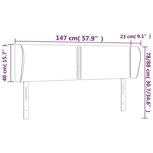 Uzglavlje s ušima sivo 147x23x78/88 cm od umjetne kože - Siva 147 x 23 x 78/88 cm 1 Cijena