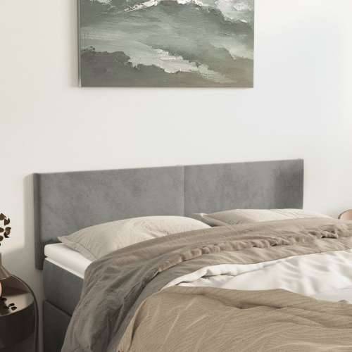 Uzglavlja 2 kom svjetlosiva 72 x 5 x 78/88 cm baršunasta - Svjetlosiva 144 cm 1 Nisko Cijena