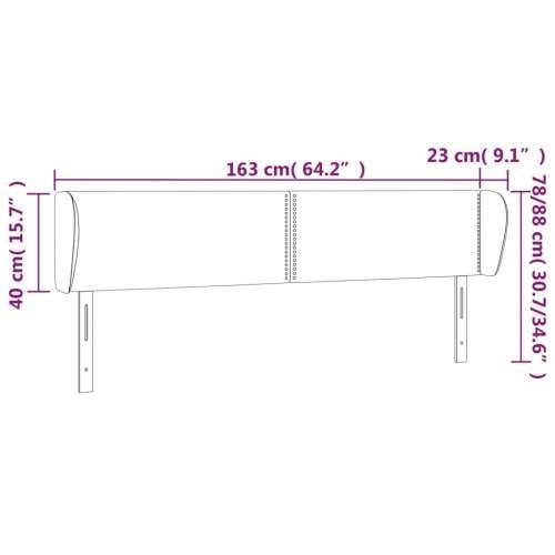 Uzglavlje s ušima bijelo 163x23x78/88 cm od umjetne kože - Bijela 163 x 23 x 78/88 cm 1 Cijena