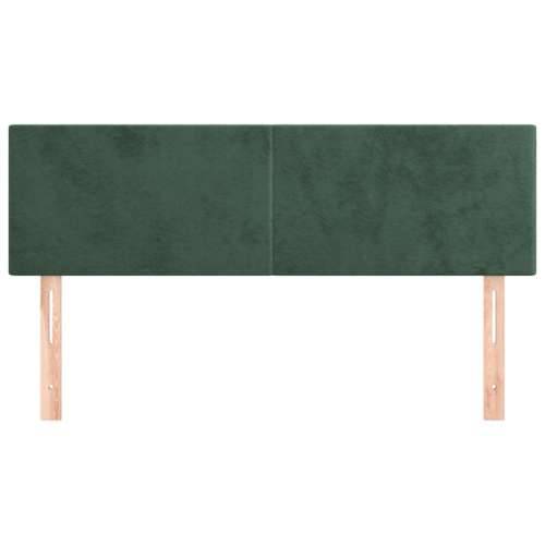 Uzglavlja 2 kom tamnozelena 72 x 5 x 78/88 cm baršunasta - Tamnozelena 144 cm 1 Nisko Cijena