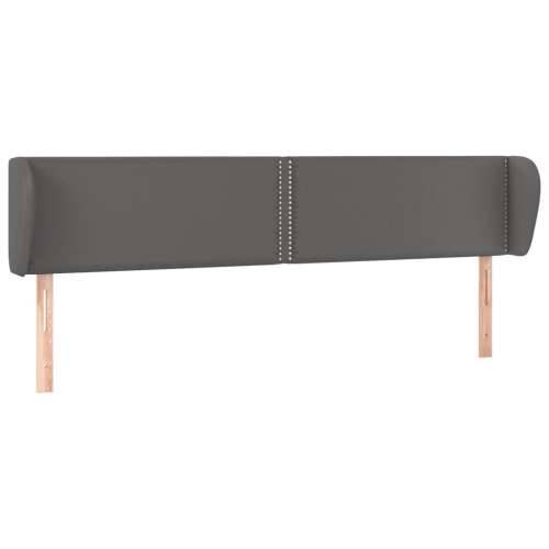 Uzglavlje s ušima sivo 163x23x78/88 cm od umjetne kože - Siva 163 x 23 x 78/88 cm 1 Cijena