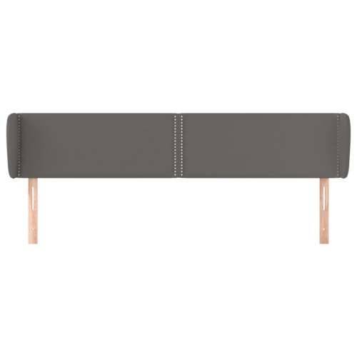 Uzglavlje s ušima sivo 163x23x78/88 cm od umjetne kože - Siva 163 x 23 x 78/88 cm 1 Cijena
