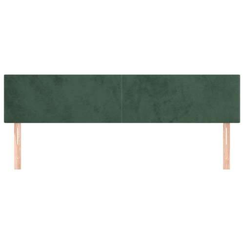 Uzglavlja 2 kom tamnozelena 100x5x78/88 cm baršunasti - Tamnozelena 200 cm 1 Nisko Cijena