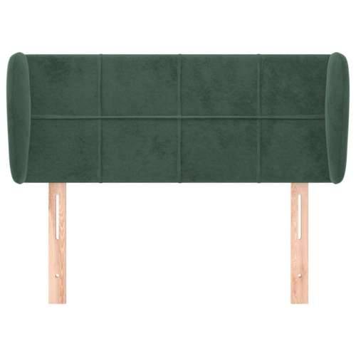 Uzglavlje s ušima tamnozeleno 93x23x78/88 cm baršunasto - Tamnozelena 93 x 23 x 78/88 cm 1 Cijena