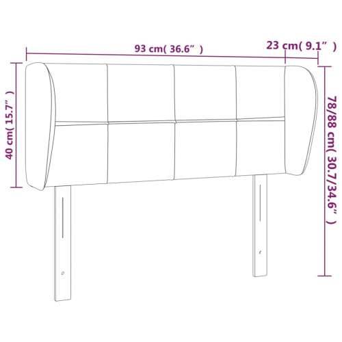 Uzglavlje s ušima tamnozeleno 93x23x78/88 cm baršunasto - Tamnozelena 93 x 23 x 78/88 cm 1 Cijena