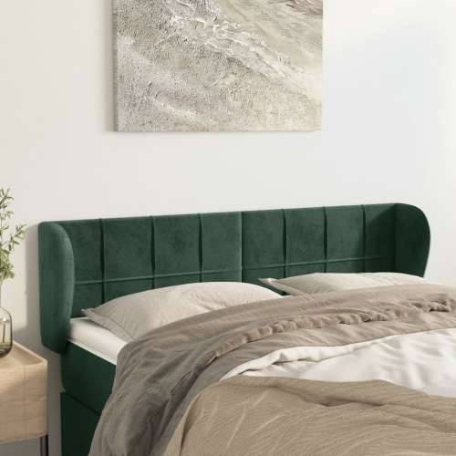 Uzglavlje s ušima tamnozeleno 147x23x78/88 cm baršunasto - Tamnozelena 147 x 23 x 78/88 cm 1 Cijena