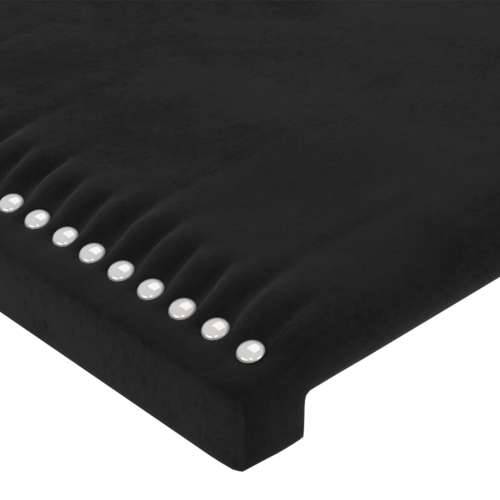 Uzglavlje crno 90x5x78/88 cm baršunasto - Crna 90 cm 1 Nisko Cijena