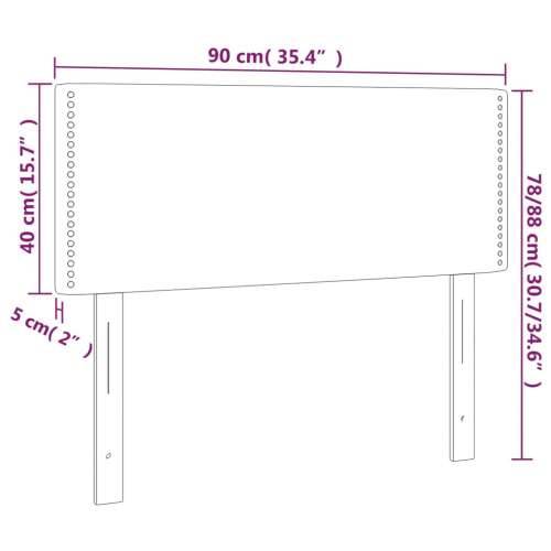 Uzglavlje crno 90x5x78/88 cm baršunasto - Crna 90 cm 1 Nisko Cijena