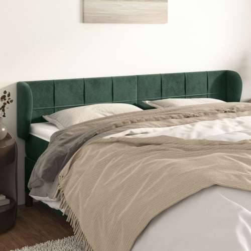 Uzglavlje s ušima tamnozeleno 163x23x78/88 cm baršunasto - Tamnozelena 163 x 23 x 78/88 cm 1 Cijena