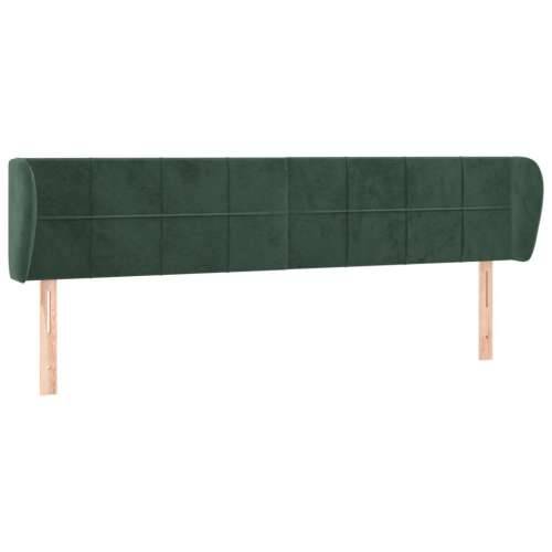 Uzglavlje s ušima tamnozeleno 163x23x78/88 cm baršunasto - Tamnozelena 163 x 23 x 78/88 cm 1 Cijena