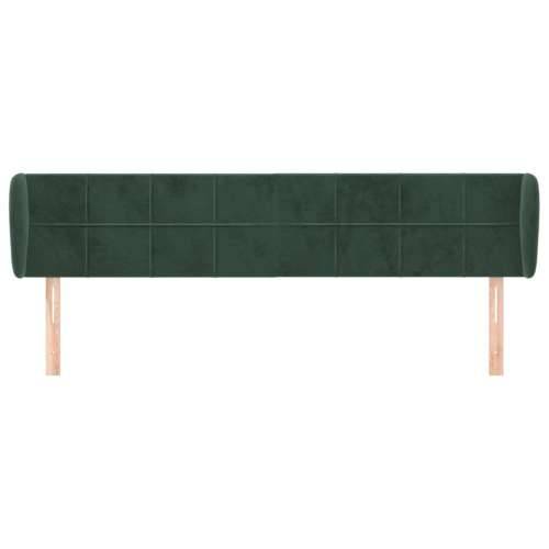 Uzglavlje s ušima tamnozeleno 163x23x78/88 cm baršunasto - Tamnozelena 163 x 23 x 78/88 cm 1 Cijena