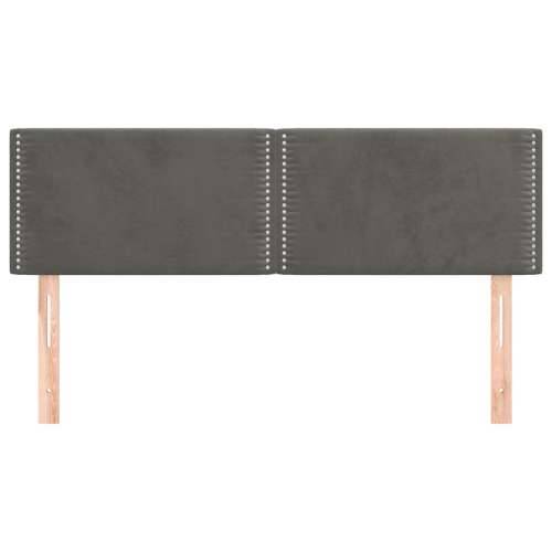 Uzglavlja 2 kom tamnosiva 72 x 5 x 78/88 cm baršunasta - Tamno siva 144 cm 1 Nisko Cijena