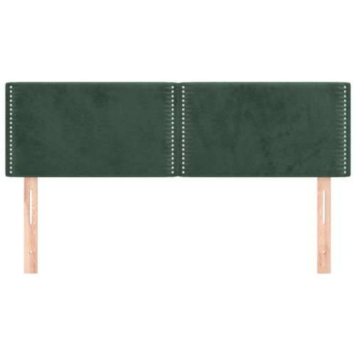 Uzglavlja 2 kom tamnozelena 72 x 5 x 78/88 cm baršunasta - Tamnozelena 144 cm 1 Nisko Cijena