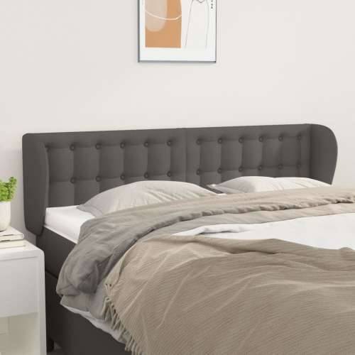 Uzglavlje s ušima sivo 147x23x78/88 cm od umjetne kože - Siva 147 x 23 x 78/88 cm 1 Cijena