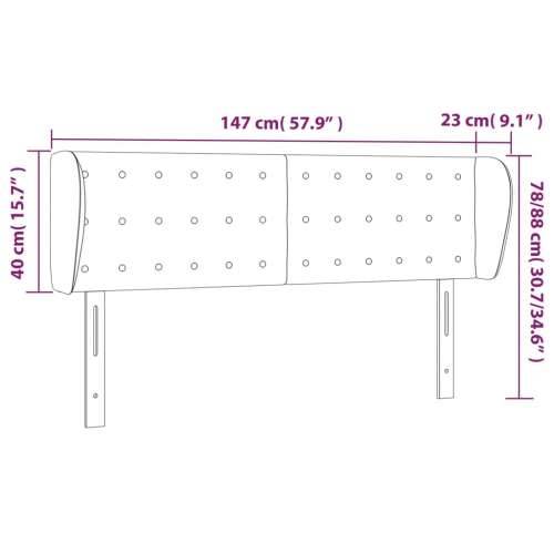 Uzglavlje s ušima sivo 147x23x78/88 cm od umjetne kože - Siva 147 x 23 x 78/88 cm 1 Cijena