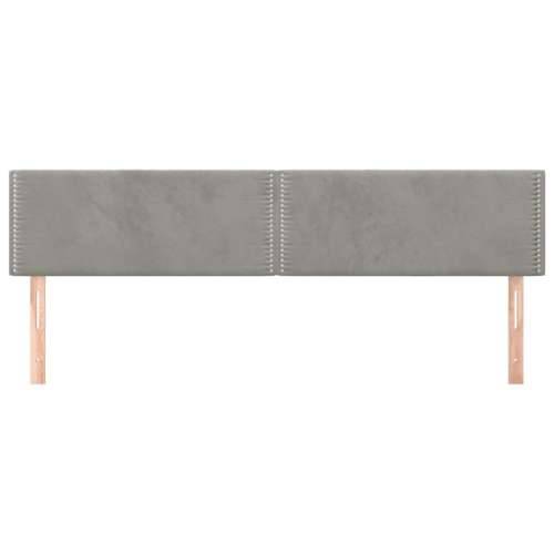 Uzglavlja 2 kom svjetlosiva 100x5x78/88 cm baršunasta - Svjetlosiva 200 cm 1 Nisko Cijena