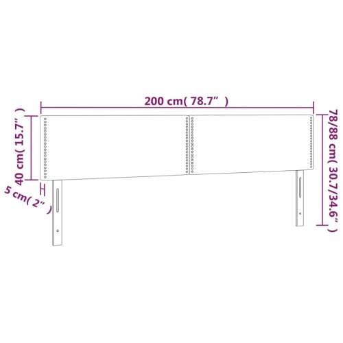 Uzglavlja 2 kom svjetlosiva 100x5x78/88 cm baršunasta - Svjetlosiva 200 cm 1 Nisko Cijena