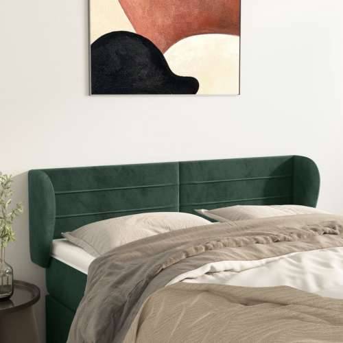 Uzglavlje s ušima tamnozeleno 147x23x78/88 cm baršunasto - Tamnozelena 147 x 23 x 78/88 cm 1 Cijena