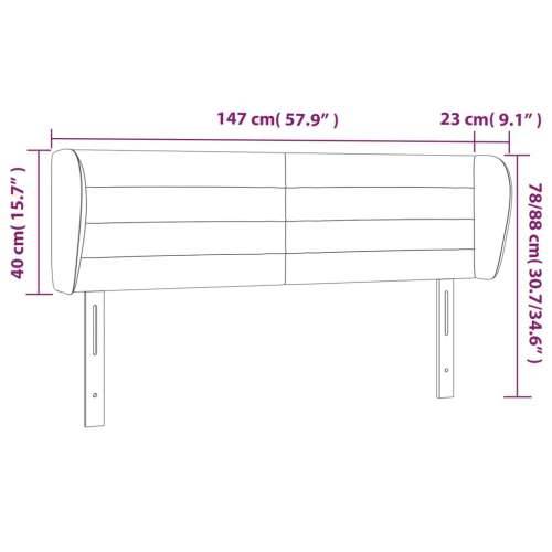 Uzglavlje s ušima tamnozeleno 147x23x78/88 cm baršunasto - Tamnozelena 147 x 23 x 78/88 cm 1 Cijena