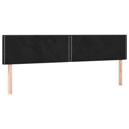Uzglavlja 2 kom crna 100x5x78/88 cm baršunasta - Crna 200 cm 1 Nisko Cijena