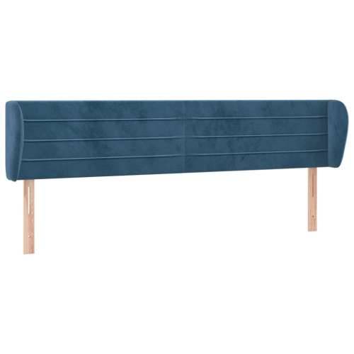 Uzglavlje s ušima tamnoplavo 163x23x78/88 cm baršunasto - Tamno plava 163 x 23 x 78/88 cm 1 Cijena