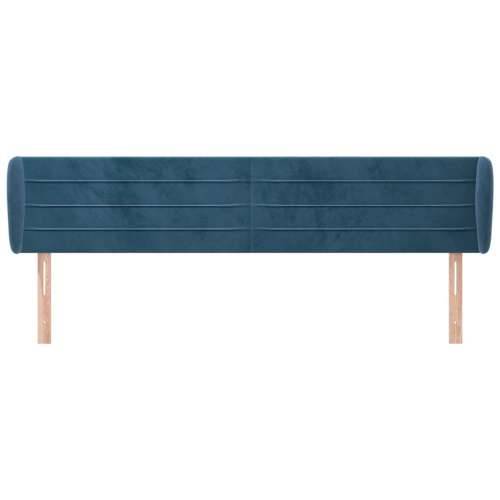 Uzglavlje s ušima tamnoplavo 163x23x78/88 cm baršunasto - Tamno plava 163 x 23 x 78/88 cm 1 Cijena