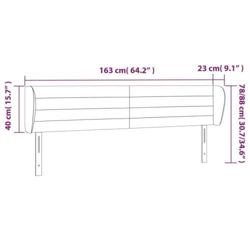 Uzglavlje s ušima tamnoplavo 163x23x78/88 cm baršunasto - Tamno plava 163 x 23 x 78/88 cm 1 Cijena