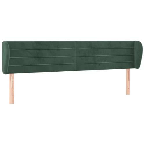 Uzglavlje s ušima tamnozeleno 203x23x78/88 cm baršunasto - Tamnozelena 203 x 23 x 78/88 cm 1 Cijena