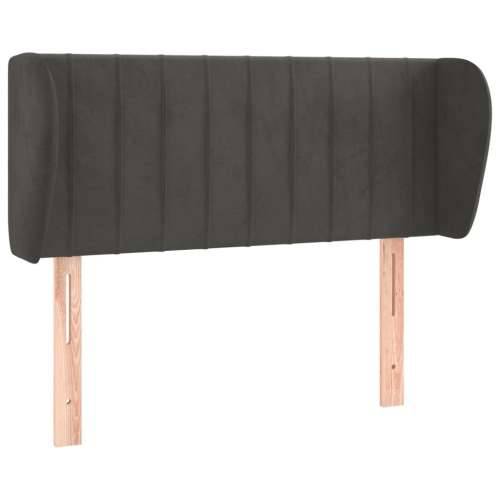 Uzglavlje s ušima tamnosivo 93x23x78/88 cm baršunasto - Tamno siva 93 x 23 x 78/88 cm 1 Cijena
