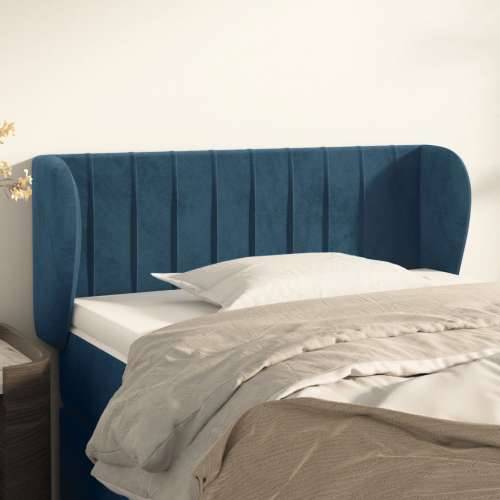 Uzglavlje s ušima tamnoplavo 93x23x78/88 cm baršunasto - Tamno plava 93 x 23 x 78/88 cm 1 Cijena