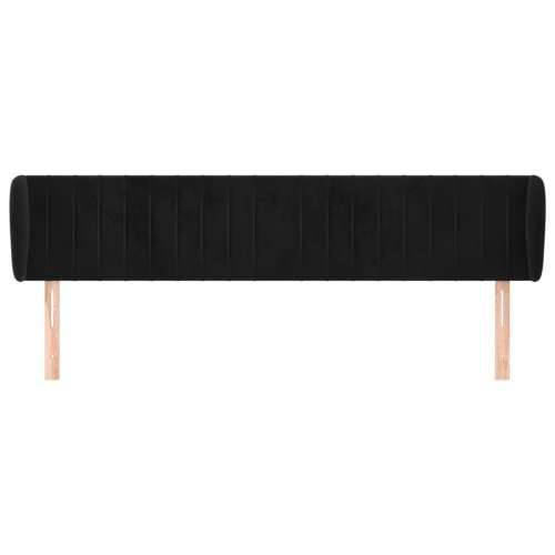 Uzglavlje s ušima crno 163x23x78/88 cm baršunasto - Crna 163 x 23 x 78/88 cm 1 Cijena