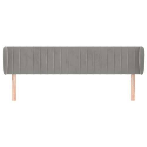 Uzglavlje s ušima svjetlosivo 183x23x78/88 cm baršunasto - Svjetlosiva 183 x 23 x 78/88 cm 1 Cijena