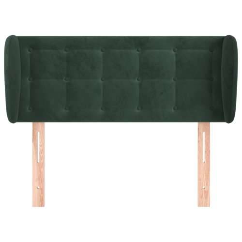 Uzglavlje s ušima tamnozeleno 93x23x78/88 cm baršunasto - Tamnozelena 93 x 23 x 78/88 cm 1 Cijena