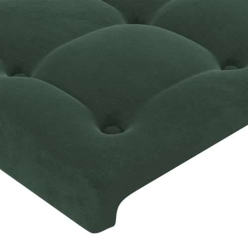 Uzglavlje s ušima tamnozeleno 93x23x78/88 cm baršunasto - Tamnozelena 93 x 23 x 78/88 cm 1 Cijena