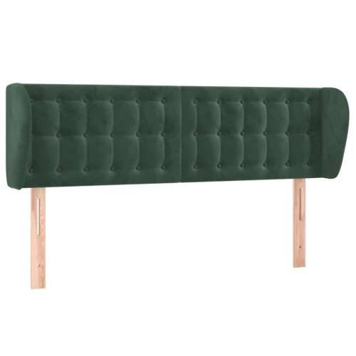 Uzglavlje s ušima tamnozeleno 147x23x78/88 cm baršunasto - Tamnozelena 147 x 23 x 78/88 cm 1 Cijena