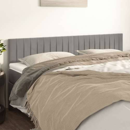 Uzglavlja 2 kom svjetlosiva 80x5x78/88 cm baršunasta - Svjetlosiva 160 cm 1 Nisko Cijena