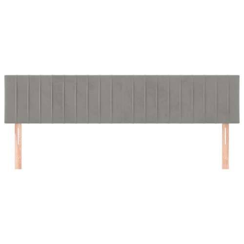 Uzglavlja 2 kom svjetlosiva 80x5x78/88 cm baršunasta - Svjetlosiva 160 cm 1 Nisko Cijena