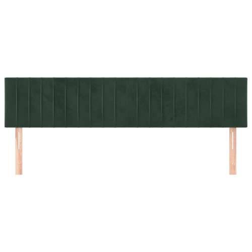 Uzglavlja 2 kom tamnozelena 80x5x78/88 cm baršunasta  - Tamnozelena 160 cm 1 Nisko Cijena