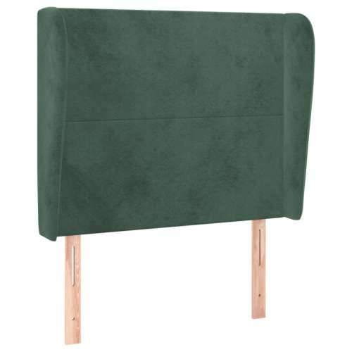 Uzglavlje s ušima tamnozeleno 103x23x118/128 cm baršunasto - Tamnozelena 103 x 23 x 118/128 cm 1 Cijena