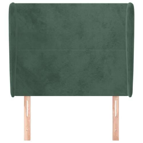 Uzglavlje s ušima tamnozeleno 103x23x118/128 cm baršunasto - Tamnozelena 103 x 23 x 118/128 cm 1 Cijena