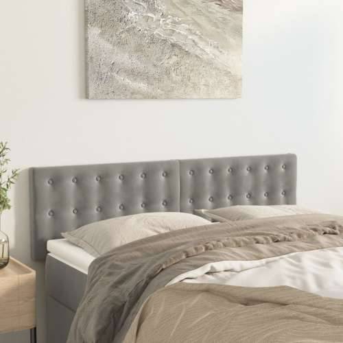 Uzglavlja 2 kom svjetlosiva 72 x 5 x 78/88 cm baršunasta - Svjetlosiva 144 cm 1 Nisko Cijena
