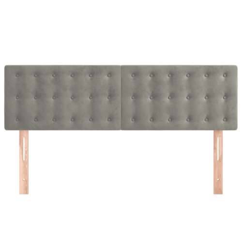 Uzglavlja 2 kom svjetlosiva 72 x 5 x 78/88 cm baršunasta - Svjetlosiva 144 cm 1 Nisko Cijena