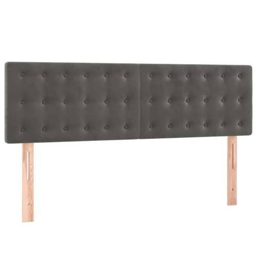 Uzglavlja 2 kom tamnosiva 72 x 5 x 78/88 cm baršunasta - Tamno siva 144 cm 1 Nisko Cijena