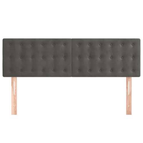 Uzglavlja 2 kom tamnosiva 72 x 5 x 78/88 cm baršunasta - Tamno siva 144 cm 1 Nisko Cijena