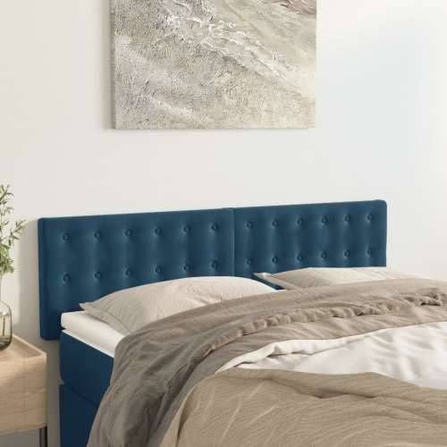 Uzglavlja 2 kom tamnoplava 72 x 5 x 78/88 cm baršunasta - Tamno plava 144 cm 1 Nisko Cijena