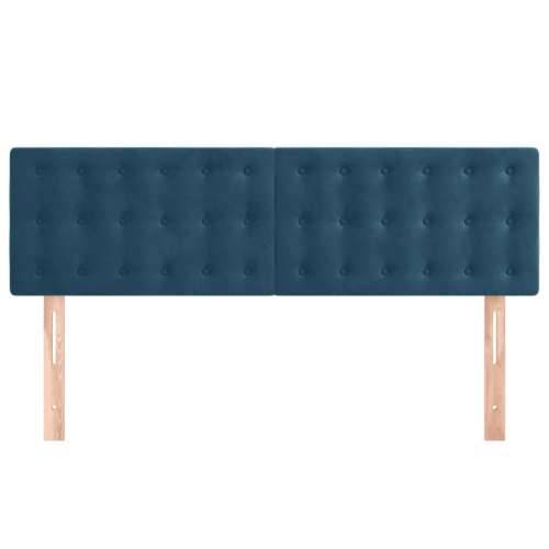 Uzglavlja 2 kom tamnoplava 72 x 5 x 78/88 cm baršunasta - Tamno plava 144 cm 1 Nisko Cijena