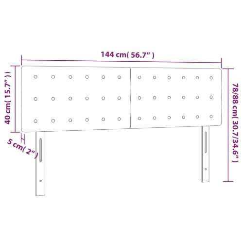 Uzglavlja 2 kom tamnoplava 72 x 5 x 78/88 cm baršunasta - Tamno plava 144 cm 1 Nisko Cijena