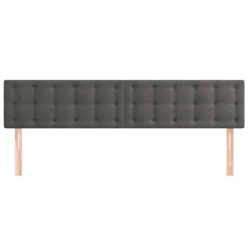 Uzglavlja 2 kom tamnosiva 80x5x78/88 cm baršunasta - Tamno siva 160 cm 1 Nisko Cijena