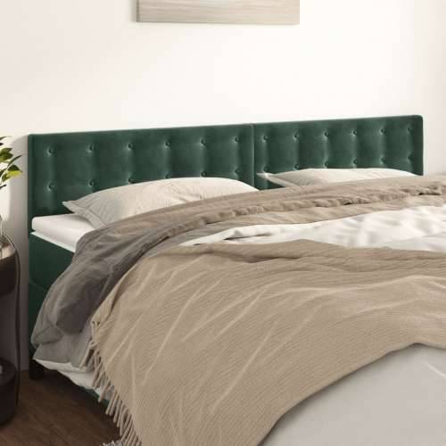 Uzglavlja 2 kom tamnozelena 80x5x78/88 cm baršunasta - Tamnozelena 160 cm 1 Nisko Cijena