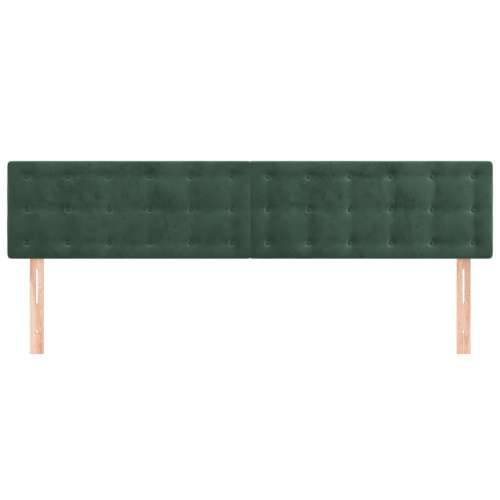 Uzglavlja 2 kom tamnozelena 80x5x78/88 cm baršunasta - Tamnozelena 160 cm 1 Nisko Cijena
